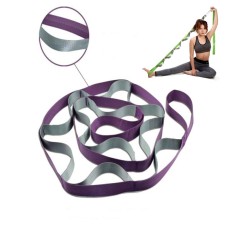 12 Lattice Yoga Belt Stretch Splits Resistance Band, Size: 250 x 3.8cm(Purple)