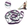 12 решетъчен йога колан разтягане разделя лента за съпротива, размер: 250 x 3.8 cm (лилаво)