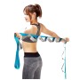 12 Lattice Yoga Belt Stretch Splits Resistance Band, Size: 250 x 3.8cm(Sky Blue)