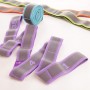 TF-YJD2 2 PCS Yoga Elastic Band Fitness Resistance Stretch Band 9-Stage Yoga Training Band(Purple)