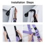 Home Yoga Stretch Band Backbend Handstand Training Rope With Cushion, Specification: With Drawstring Purple