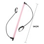 Adjustable Length Pilates Rod Yoga Rod Exercise Stretching Belt Squat Resistance Rope Home Fitness Equipment(Pink)