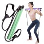 Adjustable Length Pilates Rod Yoga Rod Exercise Stretching Belt Squat Resistance Rope Home Fitness Equipment(Green)