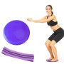 2 In 1 Yoga Balance Matte + Squat Resistenzband Fitness -Trainingsgeräte (lila)