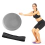 2 In 1 Yoga Balance Matte + Squat Resistenzband Fitness -Training Geräte Set (schwarz grau)