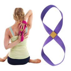 2 бр йога разтегателен колан памук дебел мобиус лента (светло лилаво)