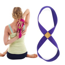 2 бр йога разтегателен колан памук дебела ивица Mobius (наситено лилаво)