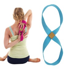 2 pcs Cinturón de yoga algodón de algodón grueso Mobius Strip (azul claro)