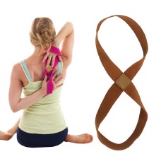 2 PCS Yoga Stretch Belt Cotton Thick Mobius Strip (hnědý)