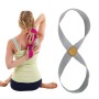 2 PCS Yoga Stretch Belt Cotton Thick Mobius Strip (šedá)