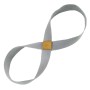 2 pcs Cinturón de estiramiento de yoga Algodón grueso Mobius Strip (gris)