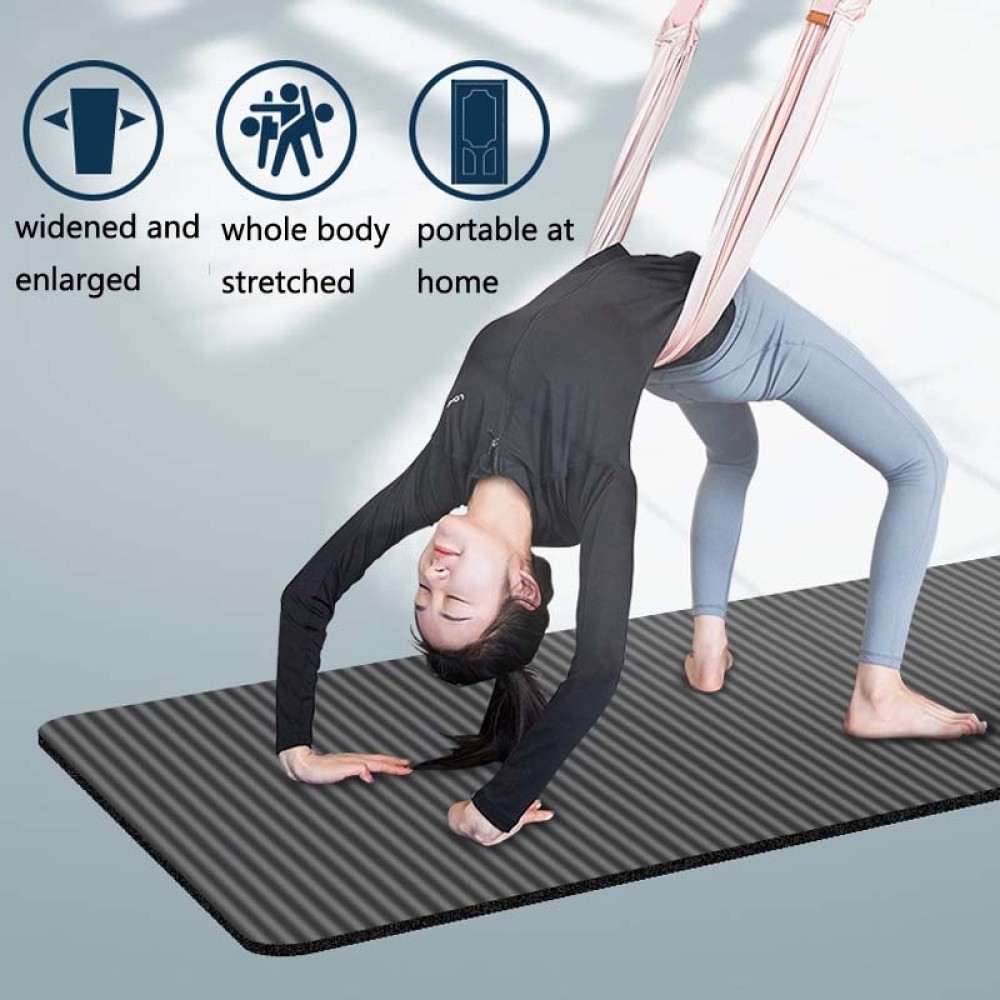 2 in 1 Home Yoga Hammock Indoor Stretching Sling Stretch Widening Yoga Strap + Door Buckle Storage Bag Set(Pink)