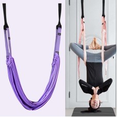 2 in 1 Home Yoga Hammock Indoor Stretching Sling Stretch Widening Yoga Strap + Door Buckle Storage Bag Set(Purple)