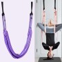 2 I 1 Hem Hem Yoga Hammock Inomhus Sträckning Sling Sträckbredning Yoga Strap + Dörr Buckle Storage Bag Set (Purple)