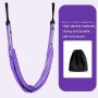 2 I 1 Hem Hem Yoga Hammock Inomhus Sträckning Sling Sträckbredning Yoga Strap + Dörr Buckle Storage Bag Set (Purple)