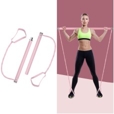 Home Pilates Bar Fitness Sports Elastic Rope Multifunctional Yoga Equipment(Pink)