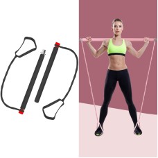 Home Pilates Bar Fitness Sports Elastic Rope Multifunktionell yogautrustning (svart)