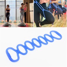 Jelly Seven-Hole Elastic Silicone Yoga Resistance Band(Blue)
