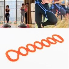 Jelly Seven-Hole Elastic Silicone Yoga Resistance Band(Orange)