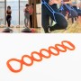 Jelly Seven-Hole Elastic Silicone Yoga Resistance Band (Orange)