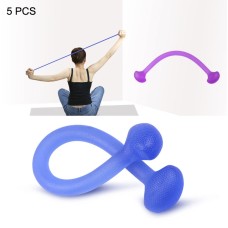 5 PCS Yoga Body Sculpting Stretch Rope Multi-purpose Sports Puller(Blue)