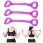 3 pcs Entrenamiento en casa Fitness Yoga Pull Rope Arm Arap Puller (púrpura)