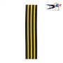 Three-color Stripe Yoga Belt Looped Latex Silk Non-slip Tension Band, Size:S(Yellow)