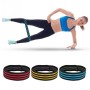 Three-color Stripe Yoga Belt Looped Latex Silk Non-slip Tension Band, Size:S(Yellow)