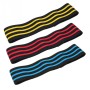 Three-color Stripe Yoga Belt Looped Latex Silk Non-slip Tension Band, Size:S(Red)