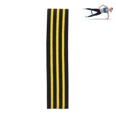 Three-color Stripe Yoga Belt Looped Latex Silk Non-slip Tension Band, Size:M(Yellow)