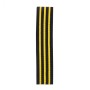 Three-color Stripe Yoga Belt Looped Latex Silk Non-slip Tension Band, Size:M(Yellow)