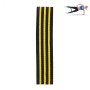 Three-color Stripe Yoga Belt Looped Latex Silk Non-slip Tension Band, Size:L(Yellow)