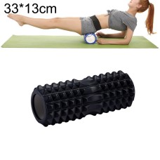Yoga Pilates Fitness EVA Roller Muscle Relaxation Massage, Size: 33cm x 13cm (Black)