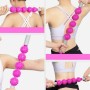 5 Ball Muscle Massage Relaxhog Ball Ball Yoga Stick Roller Stick (bleu)