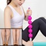 5 Ball Muscle Massage Relax Hedgehog Ball Yoga Stick Roller Stick(Pink)