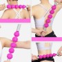 5 Ball Muscle Massage Relax Hedgehog Ball Yoga Stick Roller Stick(Pink)