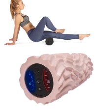 Three-zone Vibration Electric Muscle Relaxation Roller Vibration Massage Yoga Column Foam Roller, CN Plug( Orange)