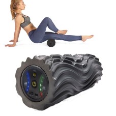 Three-zone Vibration Electric Muscle Relaxation Roller Vibration Massage Yoga Column Foam Roller, USB Model(Space Gray)