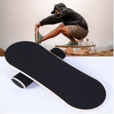 Surfing Ski Balance Board Roller Wooden Yoga Board, Specification: 05B Black Sand
