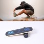 Surfing Ski Balance Board Roller Wood Yoga Board, Specification: 03b Color Sand