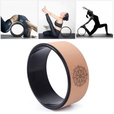 Wood Yoga Wheel Pilates With Buddha Lotus Professional TPE Yoga Circles Gym Workout Back Training ინსტრუმენტი