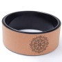 Wood Yoga Wheel Pilates med Buddha Lotus Professional TPE Yoga Circles Gym Workout Back Training Tool