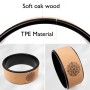 Wood Yoga Wheel Pilates with Buddha Lotus Professional TPE Yoga Circles Gym Workout Back Training Tool