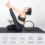 Wood Yoga Wheel Pilates med Buddha Lotus Professional TPE Yoga Circles Gym Workout Back Training Tool