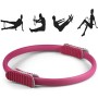 Yoga pilates anillo círculo mágico de fitness de yoga, diámetro interno: 32 cm (rojo)