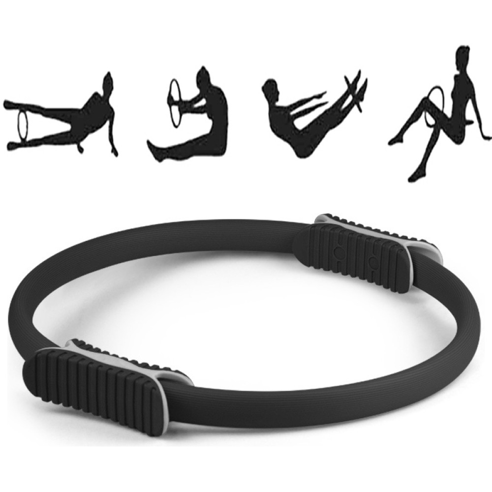 Yoga Pilates Ring Yoga Body Fitness Magic Circle, Inner Diameter: 32cm(Black)