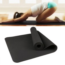 6mm Thickness Eco-friendly TPE Anti-skid Home Exercise Yoga Mat, Size:183*61cm(Black)