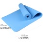 6mm Thickness Eco-friendly TPE Anti-skid Home Exercise Yoga Mat, Size:183*61cm(Blue)