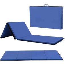 [US Warehouse] Foldable PVC EVA Exercise Yoga Gymnastics Mat, Size: 120x300x5cm (Blue)
