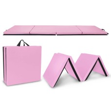 [US Warehouse] Foldable PVC EVA Exercise Yoga Gymnastics Mat, Size: 120x300x5cm (Pink)